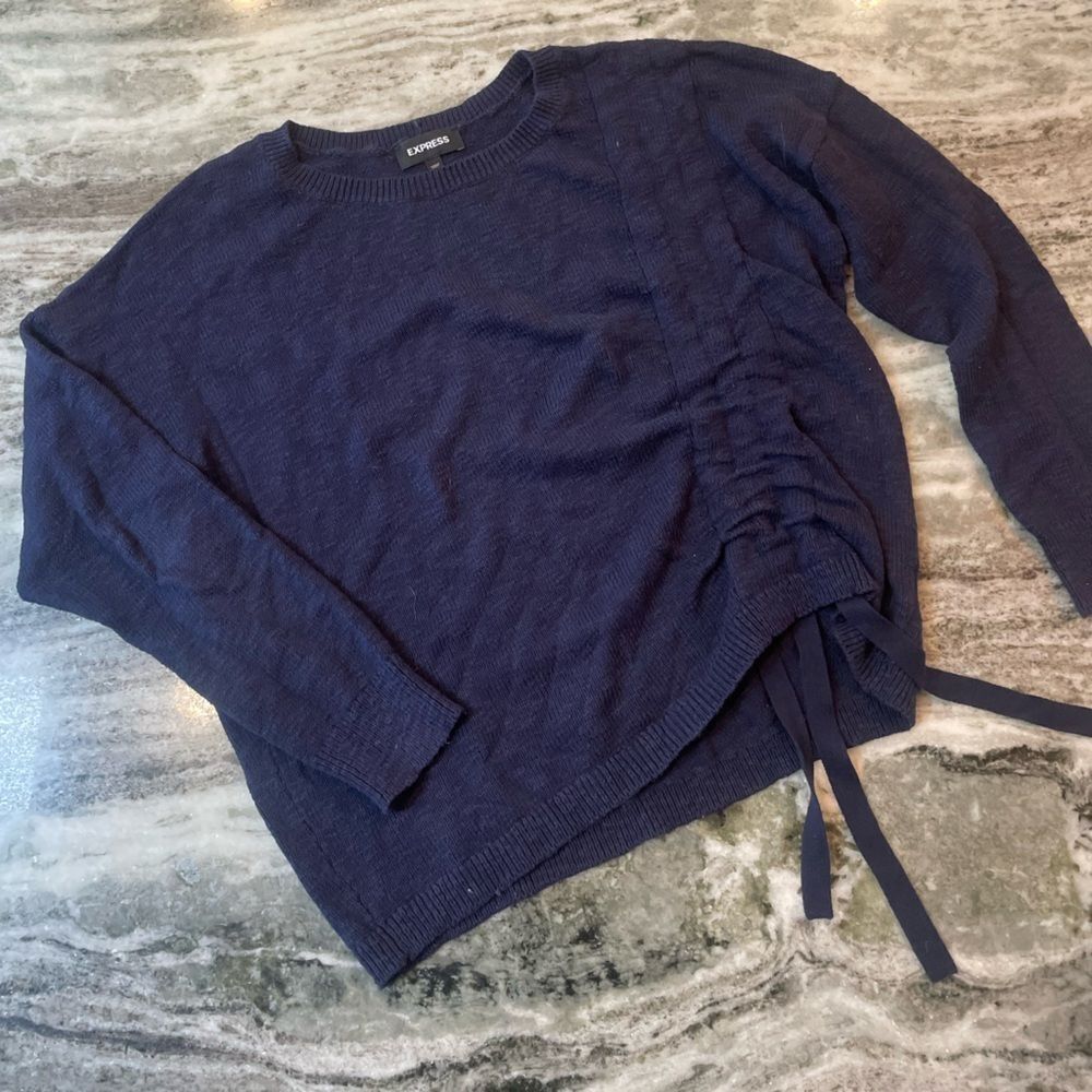 Express Navy Blue Long Sleeve Sweater Women’s Size Small